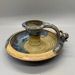 Rare Stoneware Jackson Pottery Candle Holders Kilkenny Ireland Signed